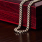 To My Son - Never Forget How Much I Love You - "Elegant Cuban Link Chain Necklace - Perfect Gift in Stainless Steel or 14K Yellow Gold
