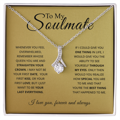 To My Soulmate – “Straighten Your Crown” Love Sparkle Necklace