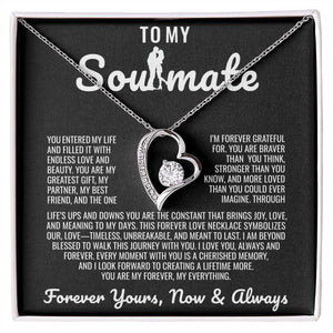 To My Soulmate - Forever Love  Heart  Necklace