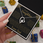 To My Daughter Heart Necklace with Love Dad Message Card - Elegant Gift for Daughters