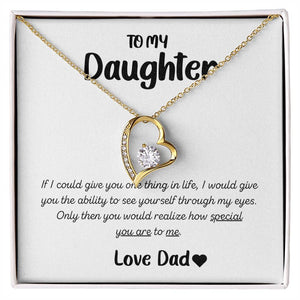 To My Daughter: Forever Forever Love Necklace