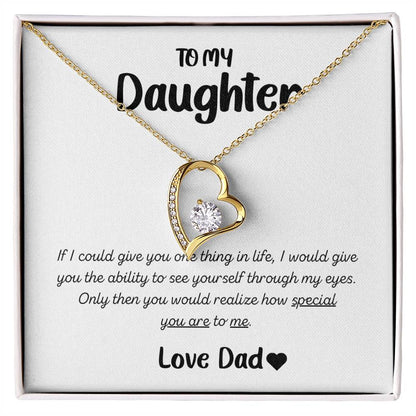 To My Daughter: Forever Forever Love Necklace