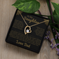 To My Daughter Heart Necklace with Love Dad Message Card - Elegant Gift for Daughters